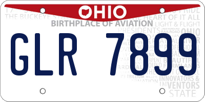 OH license plate GLR7899