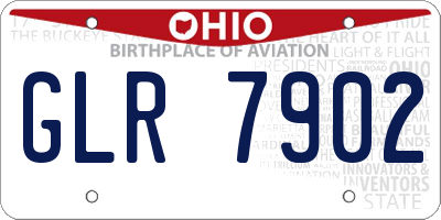 OH license plate GLR7902