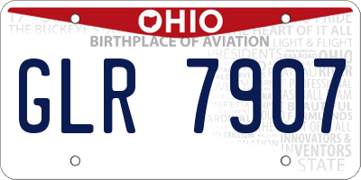 OH license plate GLR7907