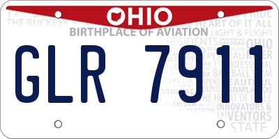OH license plate GLR7911