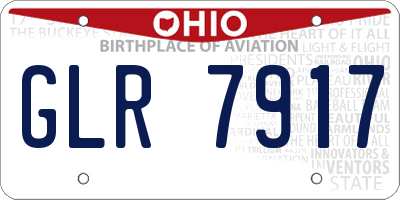 OH license plate GLR7917
