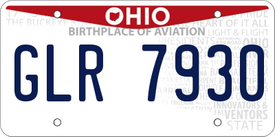 OH license plate GLR7930