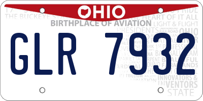 OH license plate GLR7932