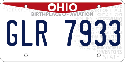 OH license plate GLR7933