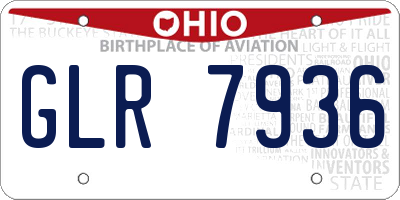 OH license plate GLR7936
