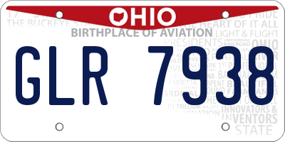 OH license plate GLR7938