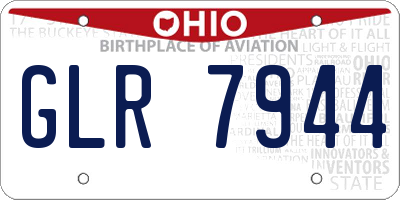 OH license plate GLR7944