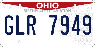 OH license plate GLR7949