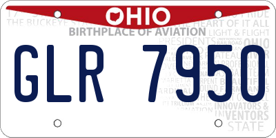 OH license plate GLR7950