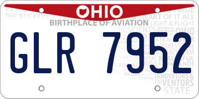 OH license plate GLR7952