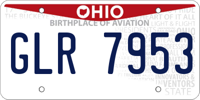 OH license plate GLR7953