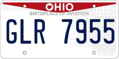 OH license plate GLR7955