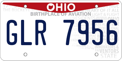 OH license plate GLR7956
