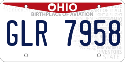 OH license plate GLR7958
