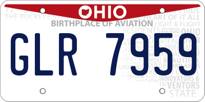 OH license plate GLR7959