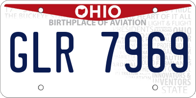 OH license plate GLR7969