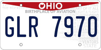 OH license plate GLR7970