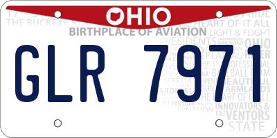 OH license plate GLR7971