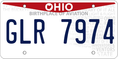 OH license plate GLR7974