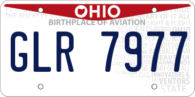 OH license plate GLR7977