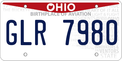 OH license plate GLR7980