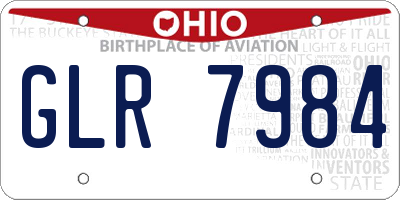 OH license plate GLR7984