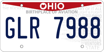 OH license plate GLR7988