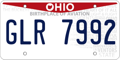 OH license plate GLR7992