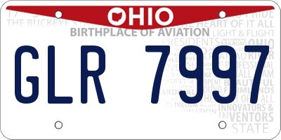 OH license plate GLR7997