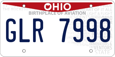 OH license plate GLR7998