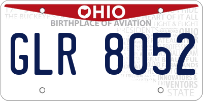 OH license plate GLR8052