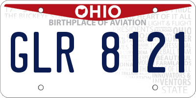 OH license plate GLR8121