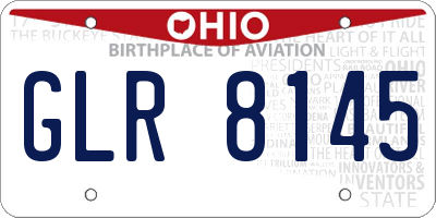 OH license plate GLR8145
