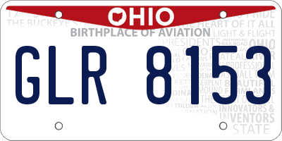 OH license plate GLR8153