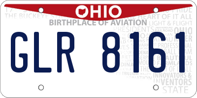 OH license plate GLR8161