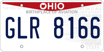 OH license plate GLR8166