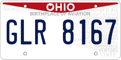 OH license plate GLR8167