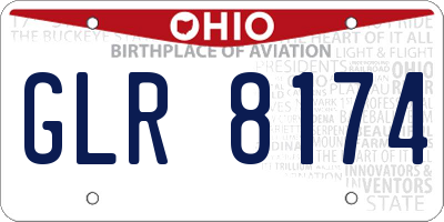 OH license plate GLR8174