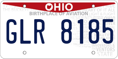 OH license plate GLR8185