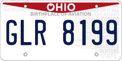 OH license plate GLR8199