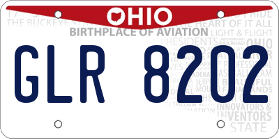 OH license plate GLR8202