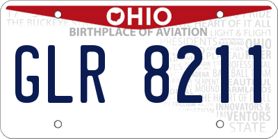 OH license plate GLR8211