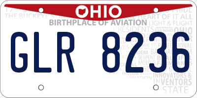 OH license plate GLR8236