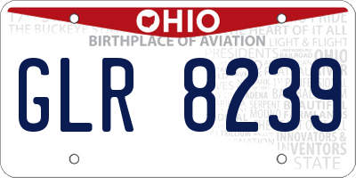 OH license plate GLR8239