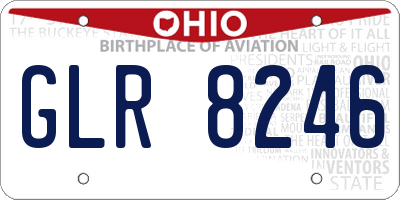 OH license plate GLR8246