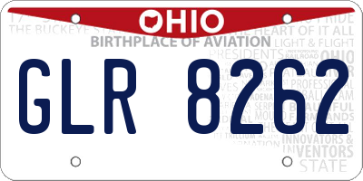 OH license plate GLR8262