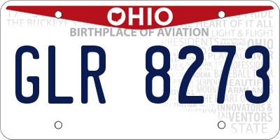 OH license plate GLR8273