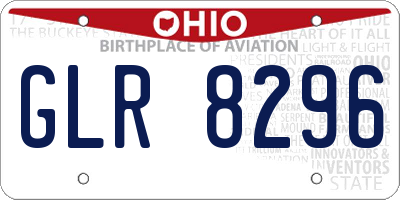 OH license plate GLR8296