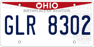 OH license plate GLR8302
