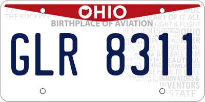 OH license plate GLR8311